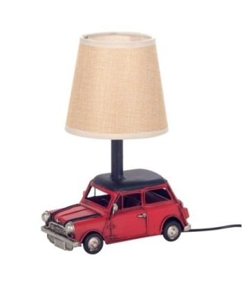 ORIGEN Home Decor Lampara Mini Rojo Vintage | Lámparas Beige 24x17x12cm