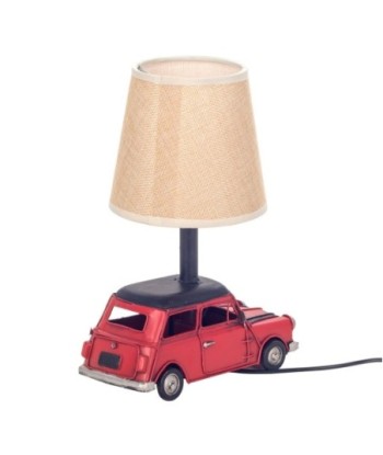 ORIGEN Home Decor Lampara Mini Rojo Vintage | Lámparas Beige 24x17x12cm
