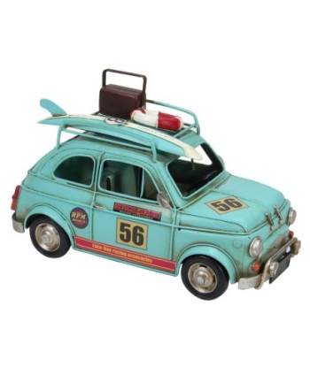 ORIGEN Home Decor Coche Metal Vehiculos Vintage Azul 16x27x14cm