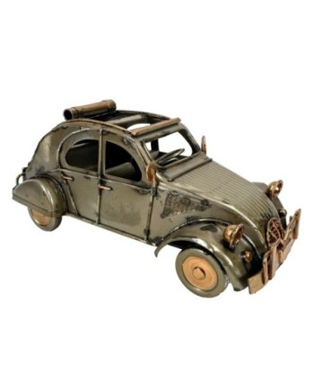 ORIGEN Home Decor Coche Metal Vehiculos Vintage Gris 7x17x8cm