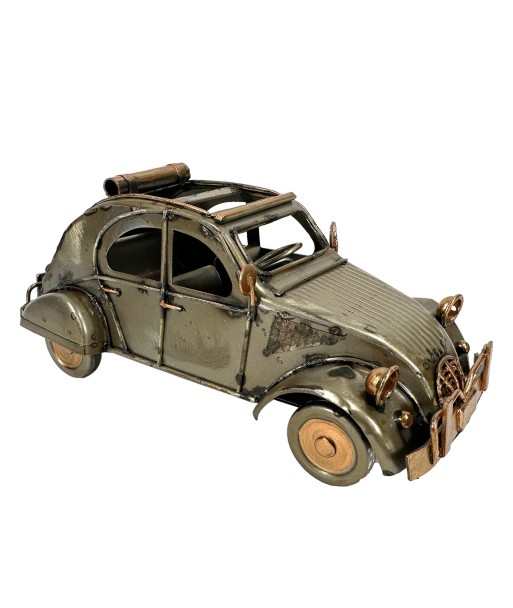 ORIGEN Home Decor Coche Metal Vehiculos Vintage Gris 7x17x8cm