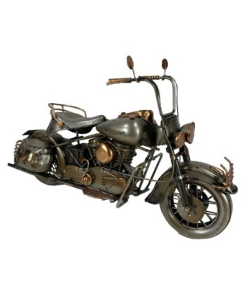 ORIGEN Home Decor Motocicleta Metal Vehiculos Vintage Gris 20x37x13cm