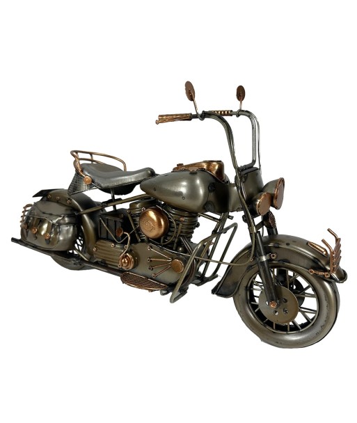 ORIGEN Home Decor Motocicleta Metal Vehiculos Vintage Gris 20x37x13cm