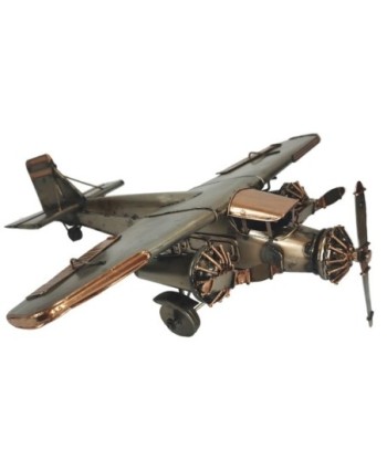 ORIGEN Home Decor Avion Metal Vehiculos | Modelismo de Aviación Gris - 9x33x33cm