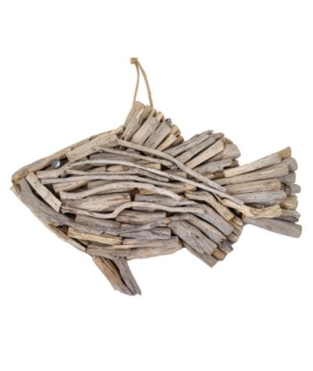 ORIGEN Home Decor Pez Colgantes Figura de Pez Marrón 36x52x5cm