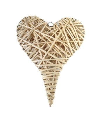 ORIGEN Home Decor Corazon Grande Colgantes Figura Beige - 44x34x6cm