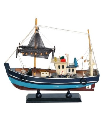 ORIGEN Home Decor Barco Pesquero Vehiculos | Modelismo de Barcos Gris - 27x30x8cm