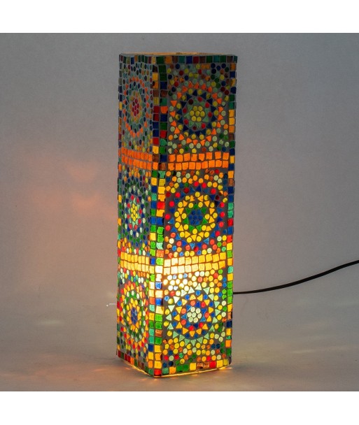 Lámpara mosaico sobremesa estilo étnico decorativo para hogar