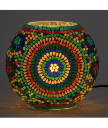 Lámpara mosaico sobremesa estilo étnico para decoración hogar