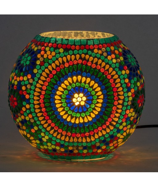 Lámpara mosaico sobremesa estilo étnico para decoración hogar