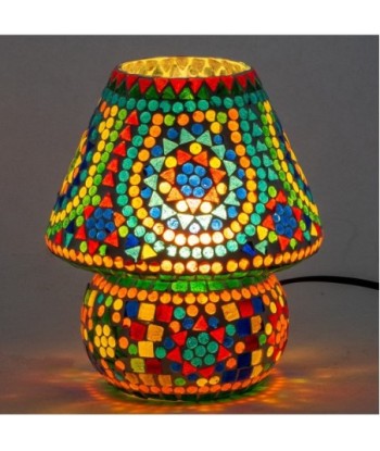 Lámpara mosaico sobremesa estilo India 25,5 cm