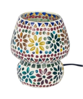 Lámpara de Mosaico Multicolor para Mesa de Estilo Étnico