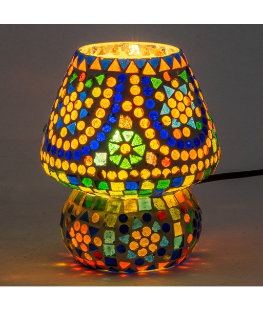 Lámpara mosaico de sobremesa estilo étnico para decoración hogar