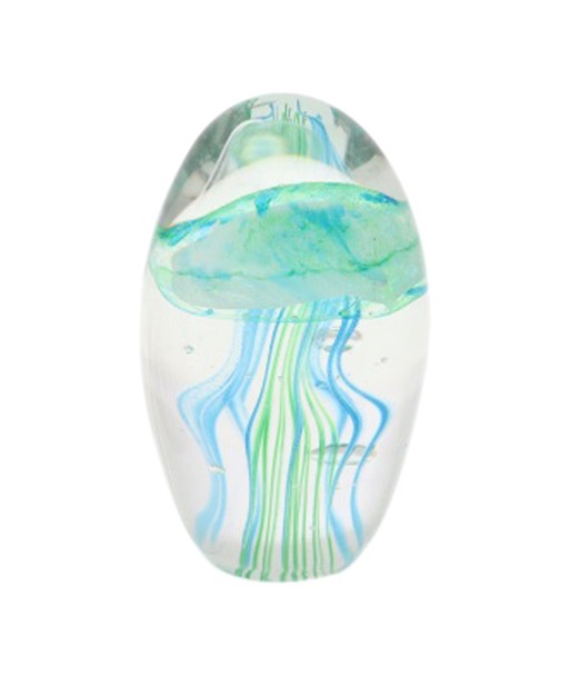 ORIGEN Home Decor Pisapapel Medusa Blanco - 7x4x4cm | Elegante Pisapapeles de Cristal para Decorar tu Hogar u