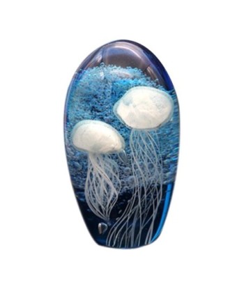 ORIGEN Home Decor Pisapapel Medusa Gris - Elegante Pisapapeles de Cristal 11x7x7cm