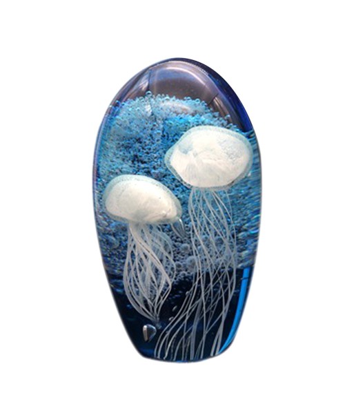 ORIGEN Home Decor Pisapapel Medusa Gris - Elegante Pisapapeles de Cristal 11x7x7cm