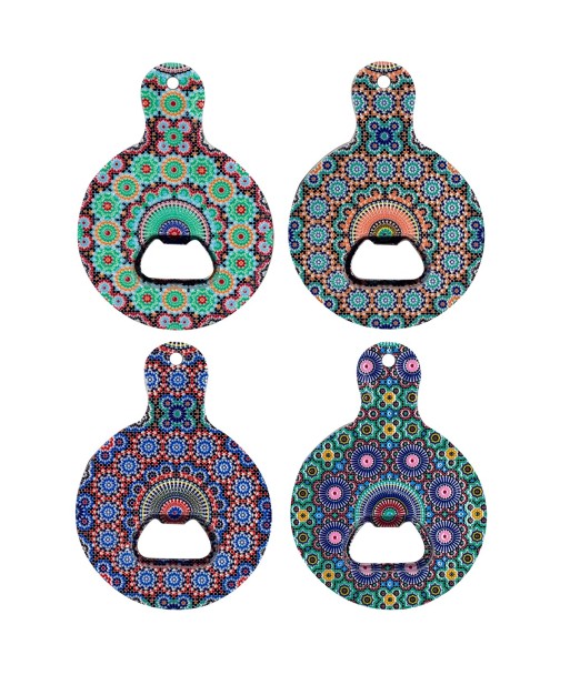ORIGEN Home Decor Destapador Redondo 4U Abrebotellas Verde - Accesorio para amantes del vino