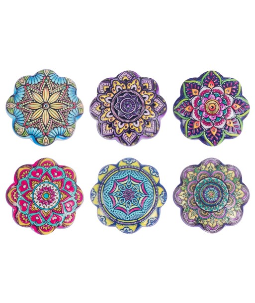 ORIGEN Home Decor Magneticos Mandala 6U Magneticos Gris Redondo 1x4x4cm