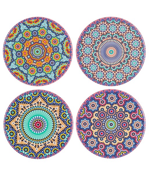 ORIGEN Home Decor Posavasos Mandala 4U | Posavasos Vintage Redondo - 11x11cm