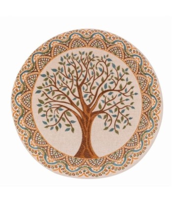 Puff con patas arbol vida estilo étnico y bohemio para decorar tu hogar