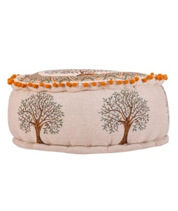 Puff arbol vida 46x20cm decoración hogar estilo étnico