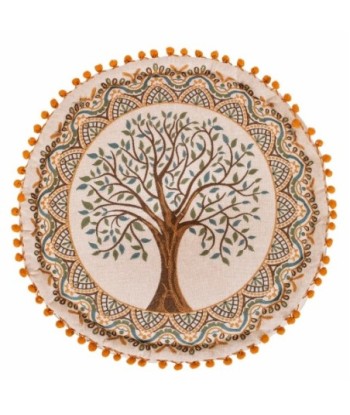 Puff arbol vida 46x20cm decoración hogar estilo étnico
