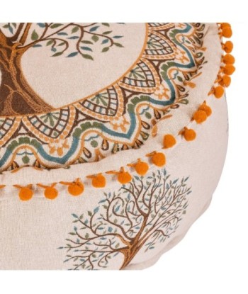 Puff arbol vida 46x20cm decoración hogar estilo étnico