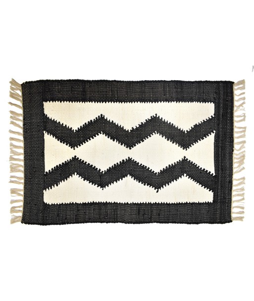 ORIGEN Home Decor Alfombra Algodon 50X80 | Alfombras Negro Rectangular 1x80x50cm
