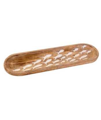 ORIGEN Home Decor Bandeja Peces Cajas Y Bandejas | Bandeja de Decoración Marrón - 3x46x13cm