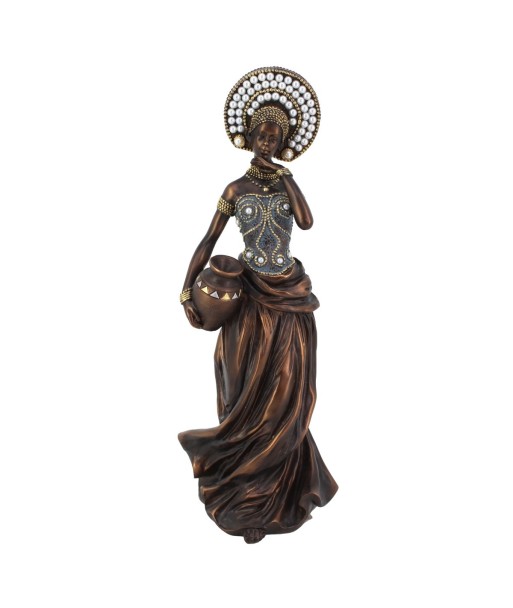 Figura Africana Étnica Decorativa de Resina - Escultura de Elefante para Hogar, 35 cm, Regalo Original y Artesanal