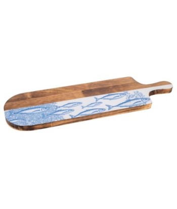 ORIGEN Home Decor Tabla De Cortar Peces Cajas Y Bandejas | Tabla Azul Ovalado - 2x49x15cm