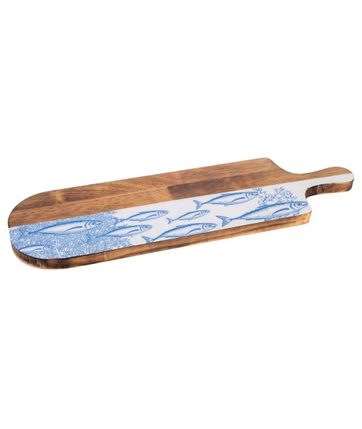ORIGEN Home Decor Tabla De Cortar Peces Cajas Y Bandejas | Tabla Azul Ovalado - 2x49x15cm