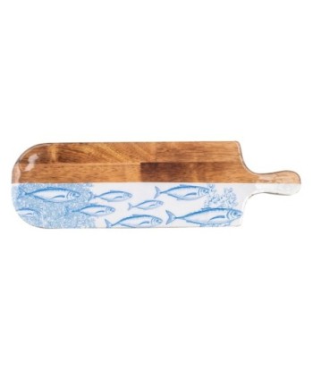 ORIGEN Home Decor Tabla De Cortar Peces Cajas Y Bandejas | Tabla Azul Ovalado - 2x49x15cm