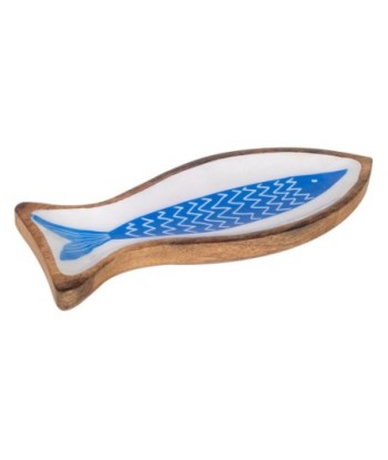 ORIGEN Home Decor Bandeja Pez Cajas Y Bandejas | Bandeja de Decoración Azul - 3x35x14cm
