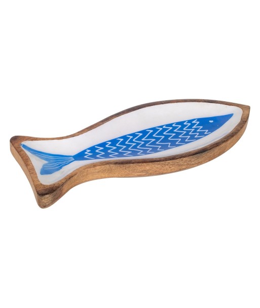 ORIGEN Home Decor Bandeja Pez Cajas Y Bandejas | Bandeja de Decoración Azul - 3x35x14cm
