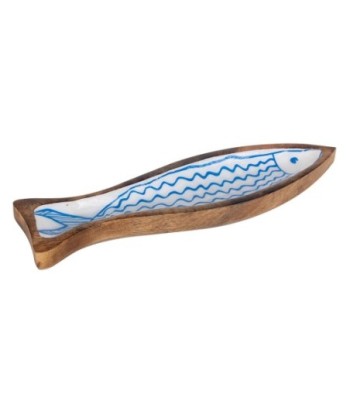 ORIGEN Home Decor Bandeja Pez Cajas Y Bandejas | Bandeja de Decoración Azul - 3x30x8cm