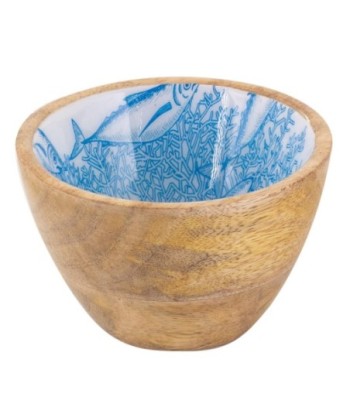 Cuenco Peces Mini Decorativo Náutico Marino Madera