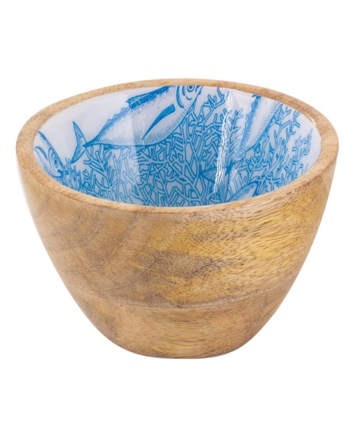 Cuenco Peces Mini Decorativo Náutico Marino Madera