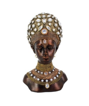 Busto Africano Decorativo Étnico en Resina, Figura Artística para Hogar, Regalo Original y Atractivo