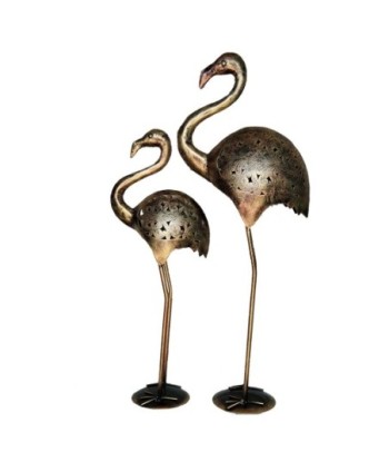 Figura Flamenco Pequeña Decorativa de Hojalata