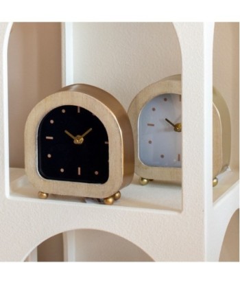 ORIGEN Home Decor Reloj Mesita Relojes Sobremesa Gris Ovalado 16x15x5cm