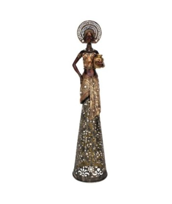Figura Africana Étnica de Resina para Decoración del Hogar, Estilo Africano, Artesanía Única, 60 cm