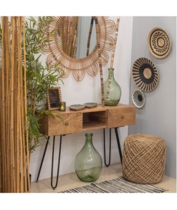 ORIGEN Home Decor Adorno De Pared Cuadros Bohemio Marrón Redondo 35x35x6cm