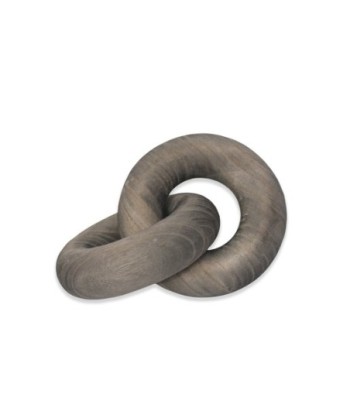 ORIGEN Home Decor Figura 2 Eslabones Varios Gris - Figura Decorativa de Madera 9x18x16cm