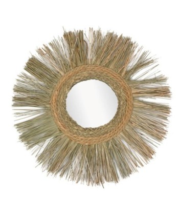 ORIGEN Home Decor Espejo Redondo Vintage Marrón 64x64x2cm
