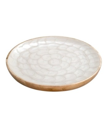 ORIGEN Home Decor Plato Pequeño Cajas Y Bandejas | Plato Blanco Redondo - 3x23x23cm