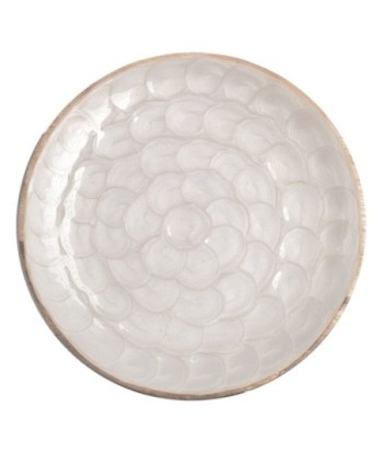 ORIGEN Home Decor Plato Pequeño Cajas Y Bandejas | Plato Blanco Redondo - 3x23x23cm