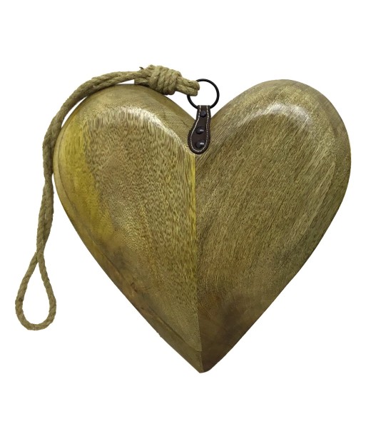 ORIGEN Home Decor Corazon De Madera Grande Colgantes Marrón 3x8x5cm