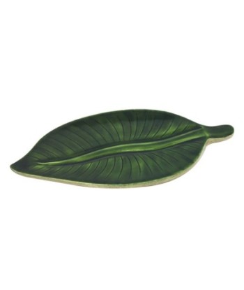 ORIGEN Home Decor Bandeja Hoja Grande Bandejas | Verde 3x33x15cm
