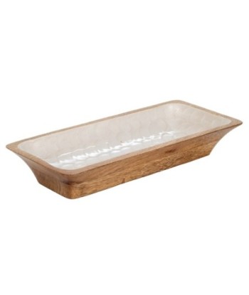 ORIGEN Home Decor Bandeja Pequeña Cajas Y Bandejas | Bandeja de Vajilla Crudo Rectangular - 5x33x15cm